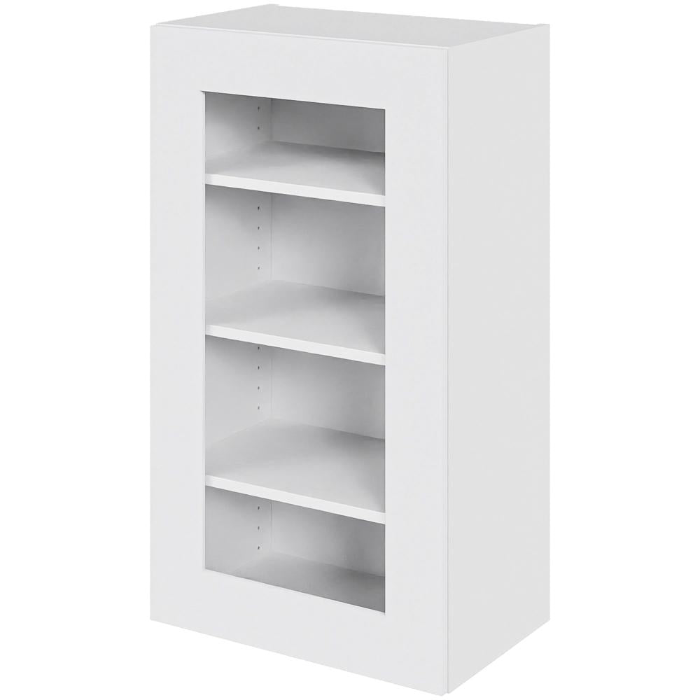 Multi-Living Køkken vitrineskab i Hvid Front overskab H: 89,6 cm D: 34,0 cm - Låge med klart glas inklusiv 2 hylder i bredde: 50 cm