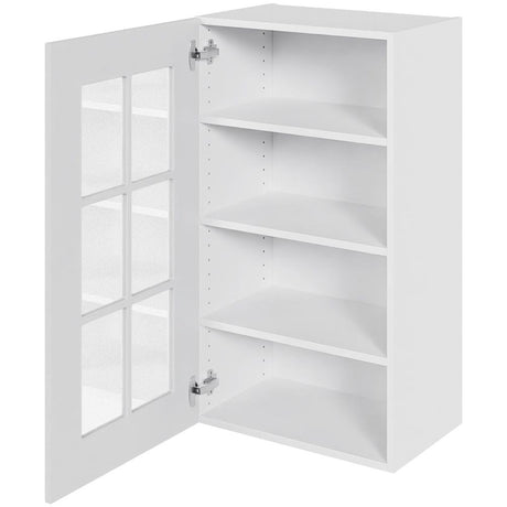 Multi-Living Køkken vitrineskab i Romantik overskab H: 89,6 cm D: 34,0 cm - Låge med klart glas inklusiv 2 hylder - Bredde: 50 cm