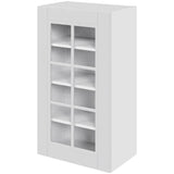 Multi-Living Køkken vitrineskab i Romantik overskab H: 89,6 cm D: 34,0 cm - Låge med klart glas inklusiv 2 hylder - Bredde: 50 cm