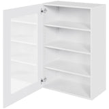 Multi-Living Køkken vitrineskab i Hvid Front overskab H: 89,6 cm D: 34,0 cm - Låge med klart glas inklusiv 2 hylder i bredde: 60 cm