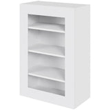 Multi-Living Køkken vitrineskab i Hvid Front overskab H: 89,6 cm D: 34,0 cm - Låge med klart glas inklusiv 2 hylder i bredde: 60 cm