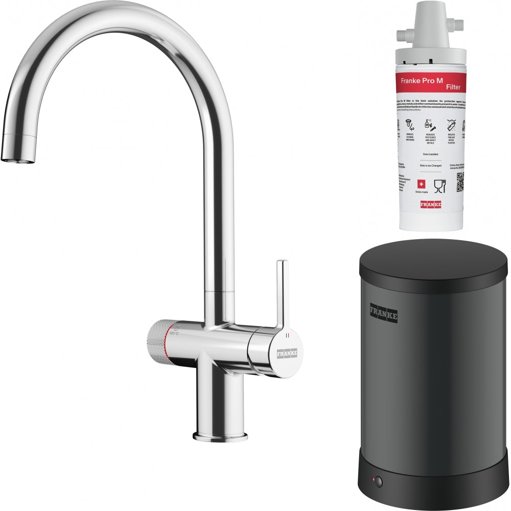 Krom armatur med kogende vand - Set Maris WaterHub Boiling Mech J-CHR 4L