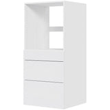 Multi-Living Køkken indbygningsskab i Hvid Front til ovn H: 131,2 cm D: 60,0 cm - 3 skuffer med fuldudtræk og softluk - Bredde: 60 cm