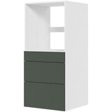 Multi-Living Køkken indbygningsskab til ovn i Cibo Verde 120 H: 131,2 cm D: 58,0 cm B: 60 cm - med 3 skuffer, fuldudtræk og softluk