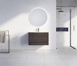 Nordic Handcrafted 80 cm snedker vaskeskab. Lakeret Smoked oak med fingertappede massive egetræsskuffer