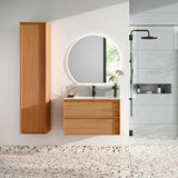 Skara 60, 80 eller 100 cm bredt underskab i lys egefiner med massiv greb