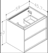 Skara 60, 80 eller 100 cm bredt underskab i mørk egefiner med massiv greb
