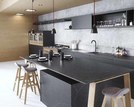 Charcoal Mat Komposit bordplade på mål