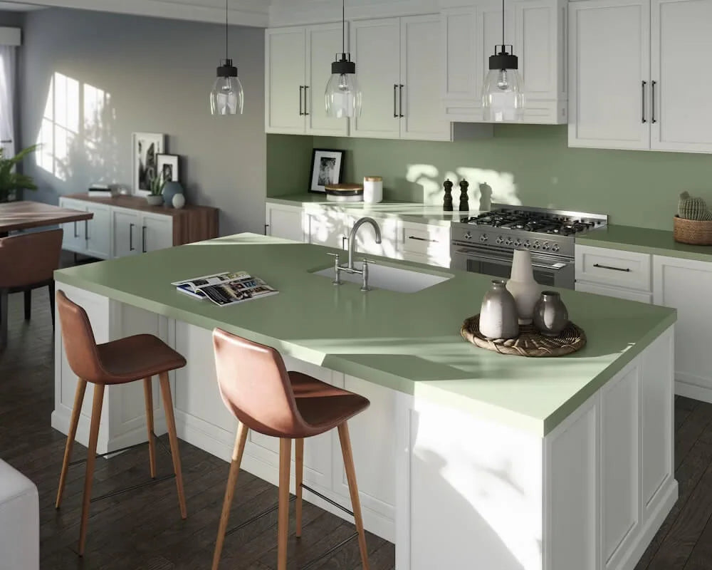 Posidonia Green Mat Komposit bordplade på mål