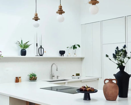 Snowy Ibiza Poleret Komposit bordplade på mål