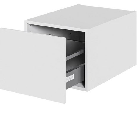 Multi-Living Køkken skuffekassette i Malet Hvid Front H: 32,0 cm D: 60,0 cm - Deludtræk/softluk - Bredde: 40 cm