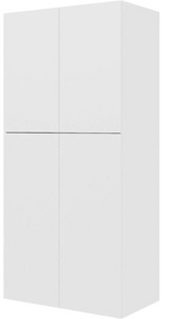 Multi-Living Køkken ekstra højt hyldeskab i Malet Hvid Front H: 214,4 cm D: 60,0 cm - 2 delt låge inklusiv 5 hylder - Bredde: 100 cm