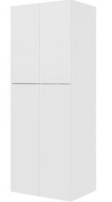 Multi-Living Ekstra højt combiskab i Malet Hvid Front H: 214,4 cm D: 60,0 cm - 2 låger inklusiv 4 hylde samt 1 oval bøjlestang. - Bredde: 80 cm