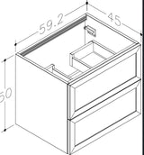 Nordskab vaskeskab 60 cm – Røget Eg finér