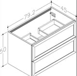 Nordskab vaskeskab 80 cm – Røget Eg finér