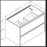 Nordskab Vaskeskab med 2 skuffer – 80 cm (Cocoa Brown)