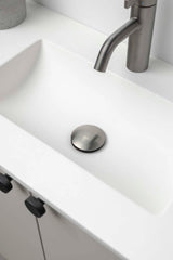 Bundventil til Marmorline badbordplader - Gun Metal