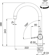 Krom armatur med kogende vand - Set Maris WaterHub Boiling Mech J-CHR 4L