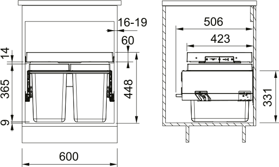 Affaldssystem - Sorter FX 60 26-26