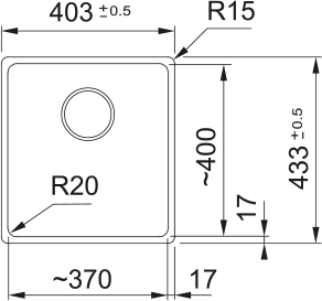 MRG 210-37 MATT BLACK, MANUEL STRAINER Sort køkkenvask