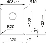 MRG 210-37 MATT BLACK, MANUEL STRAINER Sort køkkenvask
