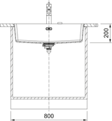 MRG 210-72 MATT BLACK, MANUEL STRAINER Sort køkkenvask