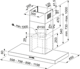Emhætte TALE 915 W BK MATT/2 FRANKE