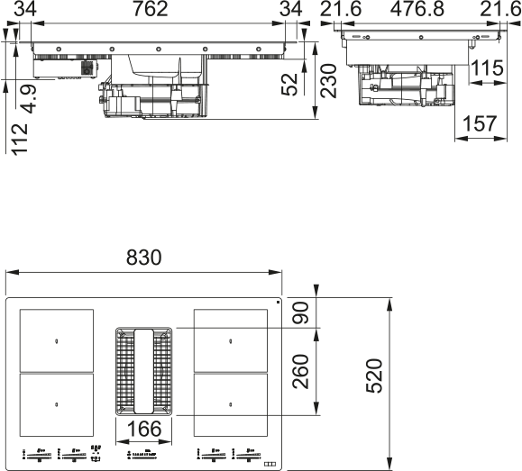 HOB EXTRACTOR FMY 839 HE - kogeplade med emfang
