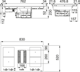 HOB EXTRACTOR FMY 839 HE - kogeplade med emfang