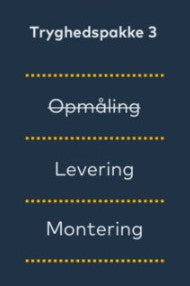 Tryghedspakke 3 Levering og montering for DFI bordplader