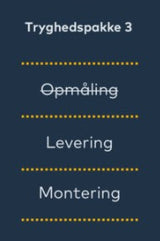 Tryghedspakke 3 Levering og montering for DFI bordplader