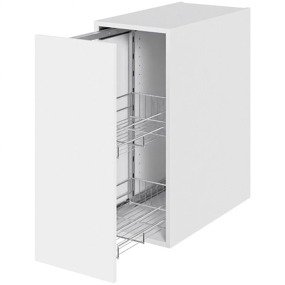 Multi-Living Køkken opbevaringsskab i Cibo Bianco 129 H: 70,4 cm D: 60,0 cm B: 30 cm - Inklusiv 2 trådkurve