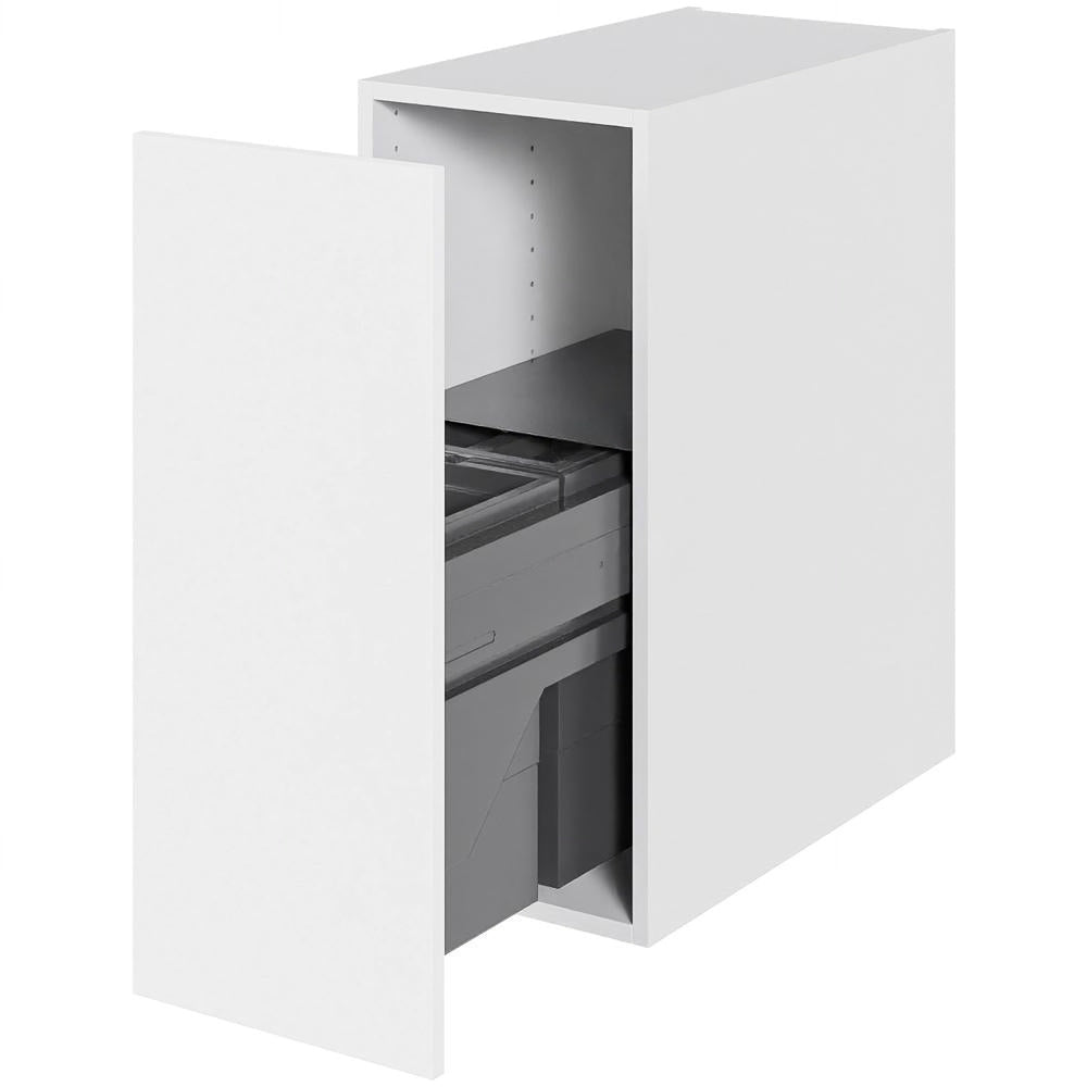 Multi-Living Køkken affaldsskab i Cibo Bianco 129 H: 70,4 cm D: 60,0 cm B: 30 cm - Inklusiv affaldssystem med frontudtræk