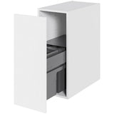 Multi-Living Køkken affaldsskab i Cibo Bianco 129 H: 70,4 cm D: 60,0 cm B: 30 cm - Inklusiv affaldssystem med frontudtræk