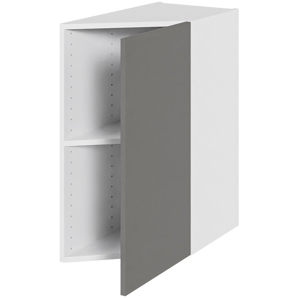 Multi-Living Køkken skråskab i Cibo Grigio 45 grader H: 70,4 cm D: 60,0 cm - En hylde - Bredde: 30 cm