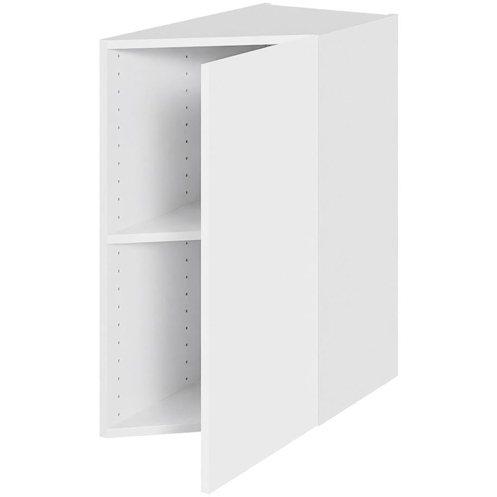 Multi-Living Skråskab 45° i Cibo Bianco 129 H: 70,4 cm D: 60,0 cm B: 30 cm - Inklusiv affaldssystem med frontudtræk