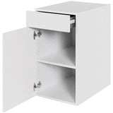 Multi-Living Køkken hyldeskab i Malet Hvid Front H: 70,4 cm D: 60,0 cm - 1 låge & skuffe deludtræk/softluk - Bredde: 40 cm