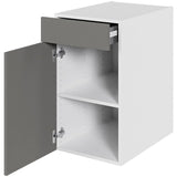 Multi-Living Køkken hyldeskab i Cibo Grigio H: 70,4 cm D: 60,0 cm - 1 låge & skuffe deludtræk/softluk - Bredde: 40 cm