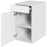 Multi-Living Køkken hyldeskab i Cibo Bianco 129 H: 70,4 cm D: 60,0 cm B:40 cm - med skuffe og hylde