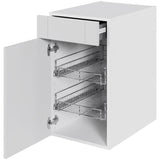 Multi-Living Køkken grydeskab i Romantik underskab H: 70,4 cm D: 60,0 cm - 2 udtræksriste 1 låge & 1 skuffe med fuldudtræk/softluk - Bredde: 40 cm