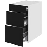 Multi-Living Køkken skuffeskab i Cibo Nero H: 70,4 cm D: 60,0 cm - 3 skuffer deludtræk/softluk - Bredde: 40 cm