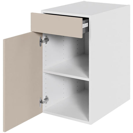 Multi-Living Køkken hyldeskab i Cibo Sabbia 123 H: 70,4 cm D: 60,0 cm - 1 låge & skuffe fuldudtræk/softluk - Bredde: 40 cm