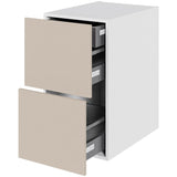 Multi-Living Køkken skuffeskab i Cibo Sabbia 123 H: 70,4 cm D: 60,0 cm - 2 skuffer + indvendig bakke - Bredde: 40 cm