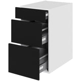 Multi-Living Køkken skuffeskab i Cibo Nero H: 70,4 cm D: 60,0 cm - 3 skuffer fuldtudtræk/softluk - Bredde: 40 cm