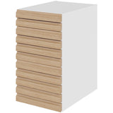 Multi-Living Køkken skuffeskab i S-Line Eg H: 70,4 cm D: 60,0 cm - 3 skuffer fuldtudtræk og softluk - Bredde: 40 cm