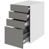 Multi-Living Køkken skuffeskab i Cibo Grigio H: 70,4 cm D: 60,0 cm - 4 skuffer fuldtudtræk/softluk - Bredde: 40 cm