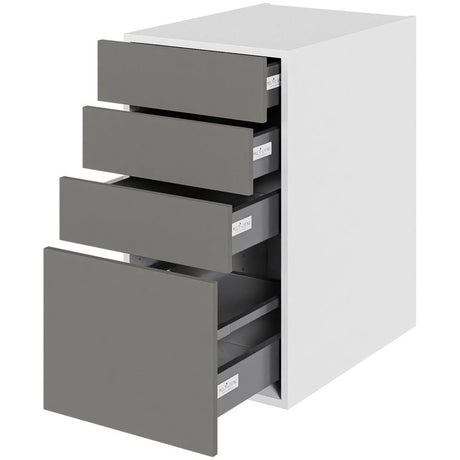 Multi-Living Køkken skuffeskab i Cibo Grigio H: 70,4 cm D: 60,0 cm - 4 skuffer fuldtudtræk/softluk - Bredde: 40 cm