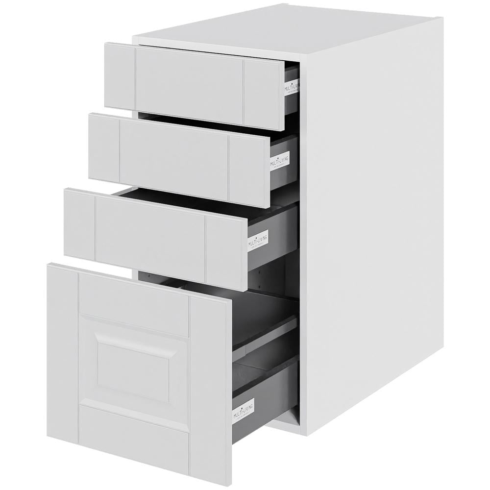 Multi-Living Køkken skuffeskab i Romantik H: 70,4 cm D: 60,0 cm - 4 skuffer fuldtudtræk/softluk - Bredde: 40 cm