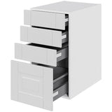 Multi-Living Køkken skuffeskab i Romantik H: 70,4 cm D: 60,0 cm - 4 skuffer fuldtudtræk/softluk - Bredde: 40 cm