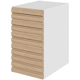 Multi-Living Køkken skuffeskab i S-Line Eg H: 70,4 cm D: 60,0 cm - 4 skuffer fuldtudtræk med softluk - Bredde: 40 cm